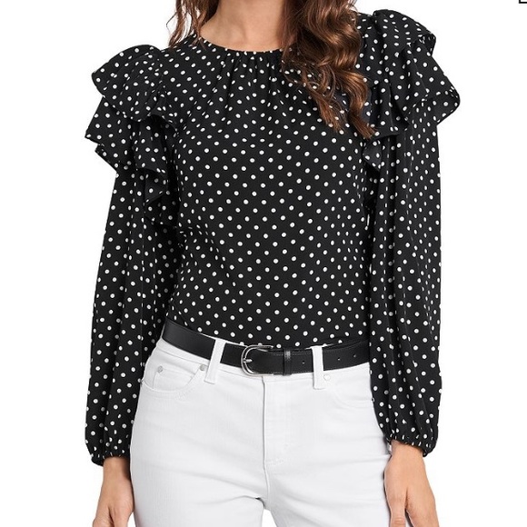 1. State Tops - NWT 1. State polka dot dress top blouse